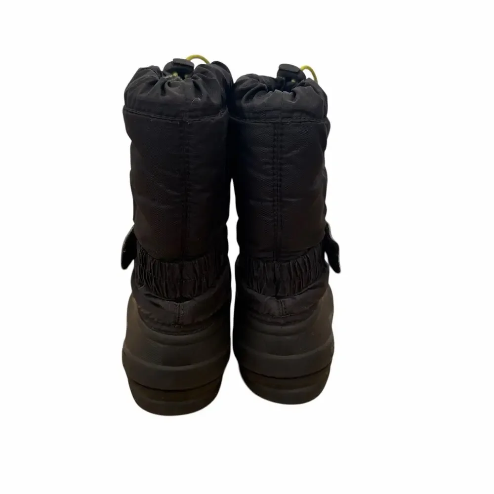 Sorel Black Flurry Insulated Winter Snow Boots Sz 13Y